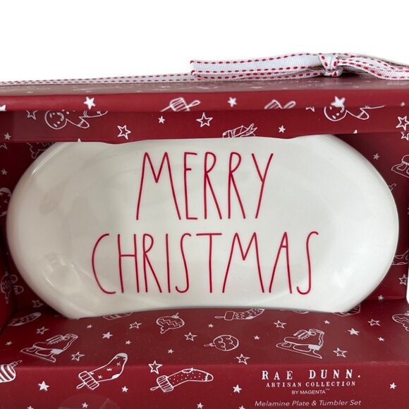 Rae Dunn Merry Christmas Plate Santa Cup Melamine Set Christmas Kitchen Decor Gi - Picture 3 of 3